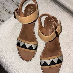 TOMS Brown and Black Sandals